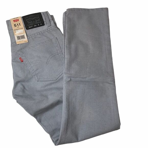 Levi’s Sim 511 Light Gray Skate Stretch Slim Fit Denim Jeans 28 X28 NEW Youth 16 - Picture 3 of 12